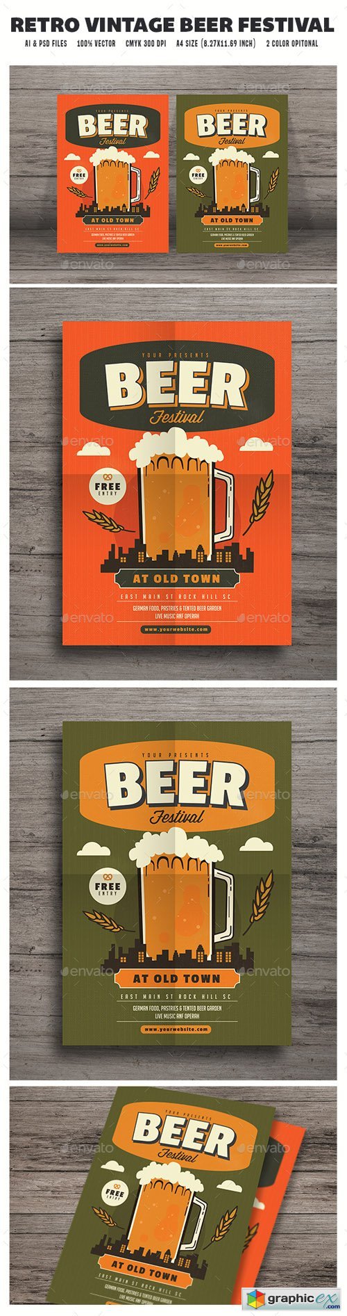 Retro VIntage Beer Festival Flyer