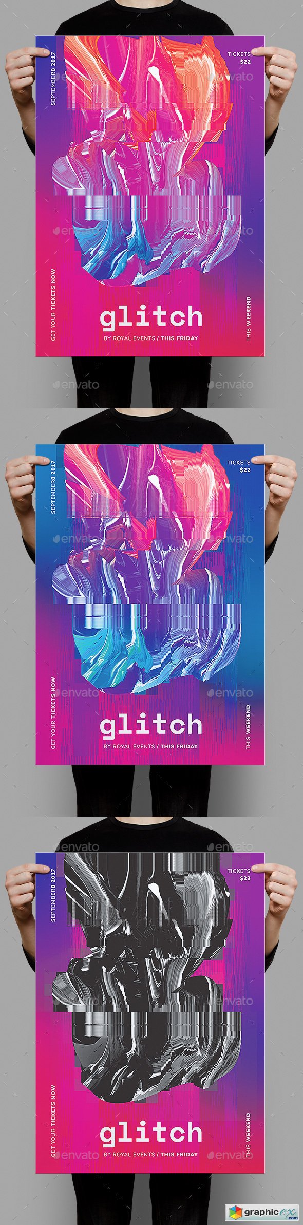 Glitch Poster / Flyer Template