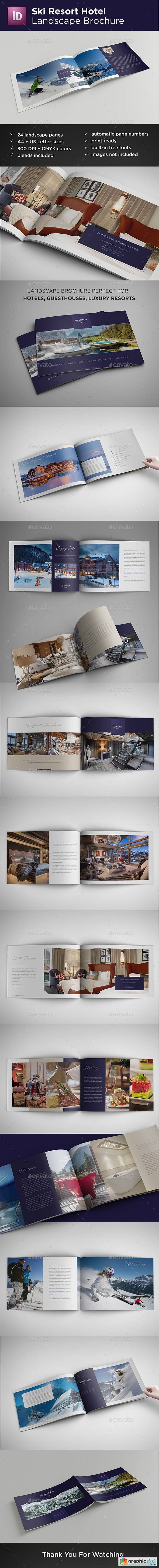 Ski Resort Hotel Landscape Brochure