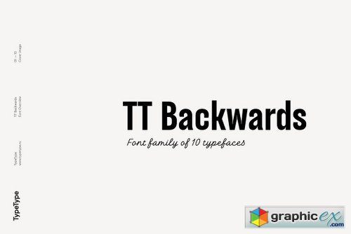 TT Backwards Font Family - 10 Fonts