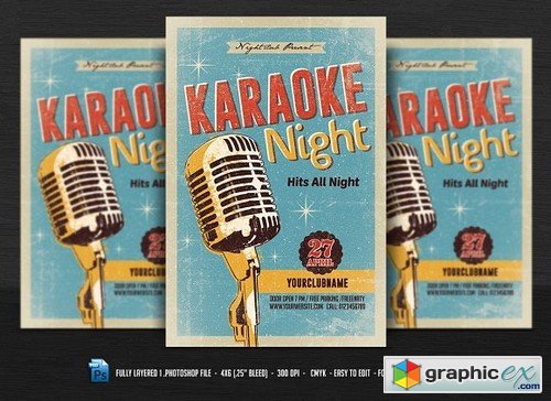 Karaoke Night Flyer 636327