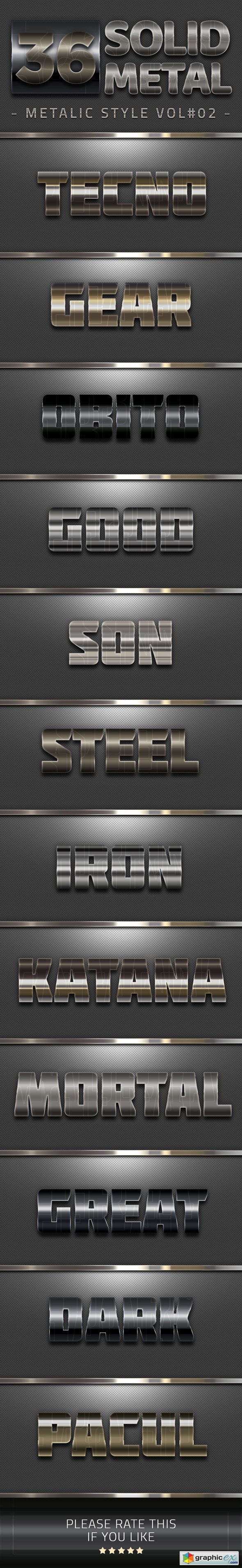 36 Solid Metal Text Effect V02