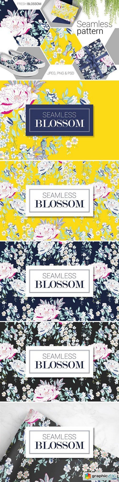 Fresh Blossom! Seamless Repeat