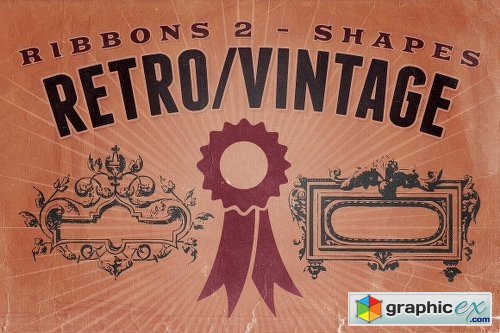 Retro/Vintage shapes - Ribbons 2