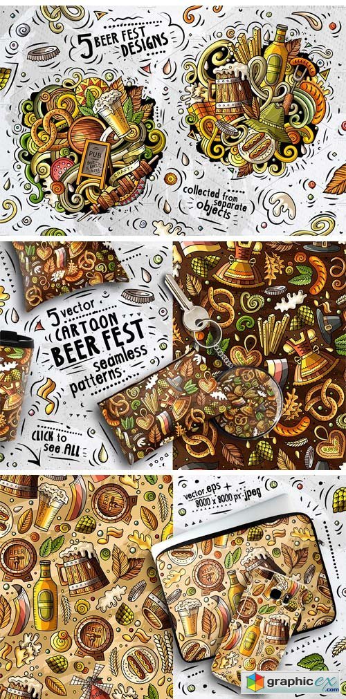 Beer Fest Cartoon Vector Pack