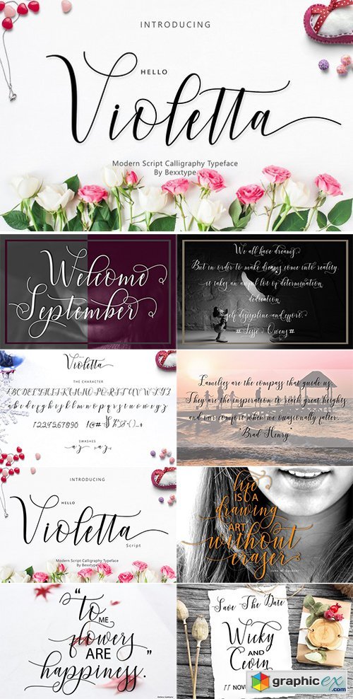Hello Violetta script font
