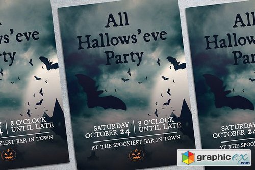 Halloween Party Poster Mockup 1834343