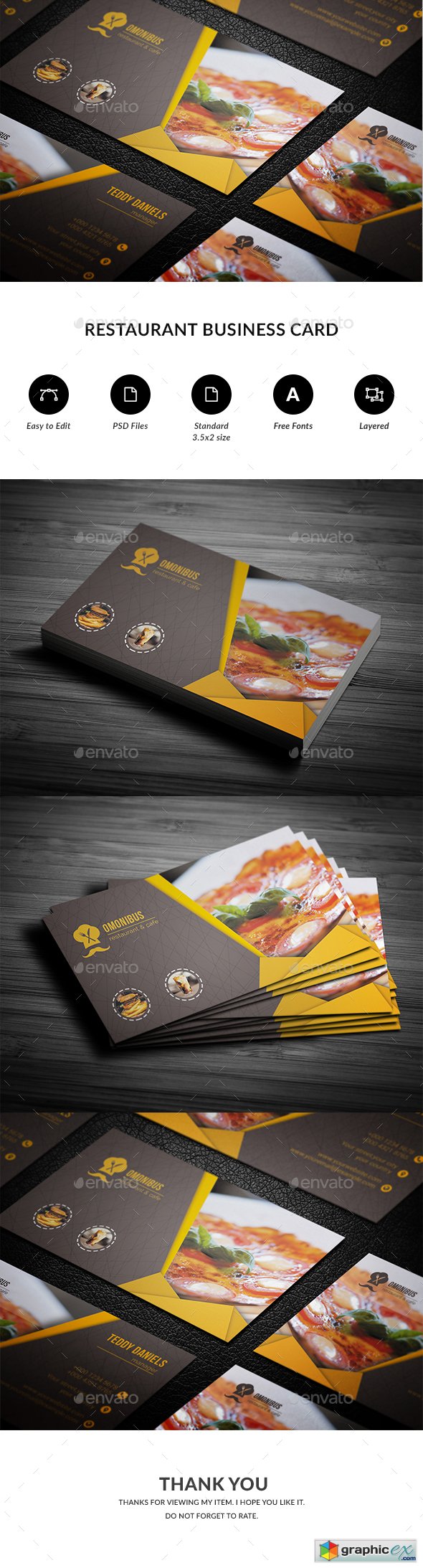 Restaurant Business Card 20648216