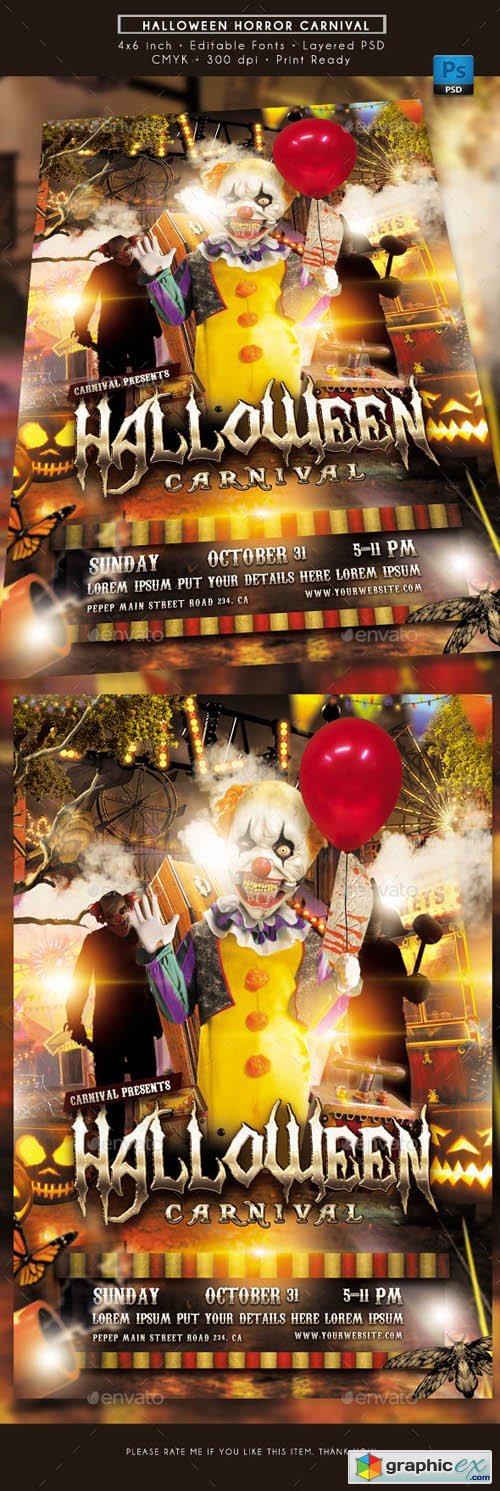Halloween Horror Carnival Flyer