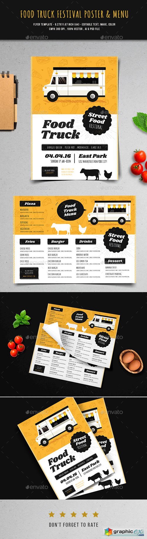 Food Truck Festival Flyer & Menu