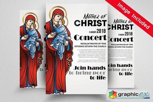 Mother Christ Church Flyer Template