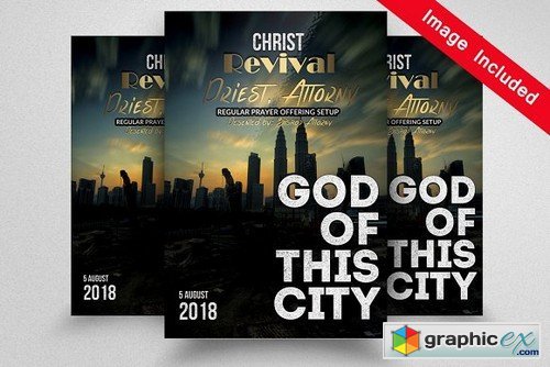 God Of This City Church Flyer