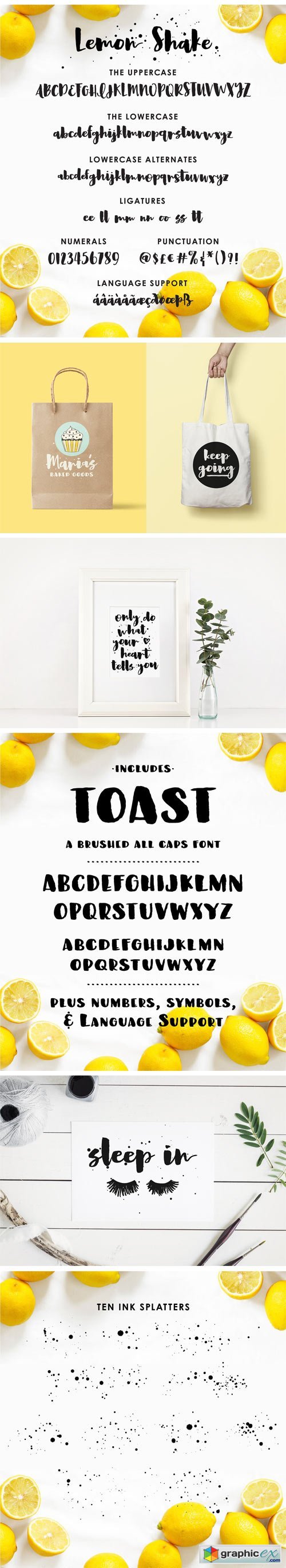 Lemon Shake, a Heavy Brush Font
