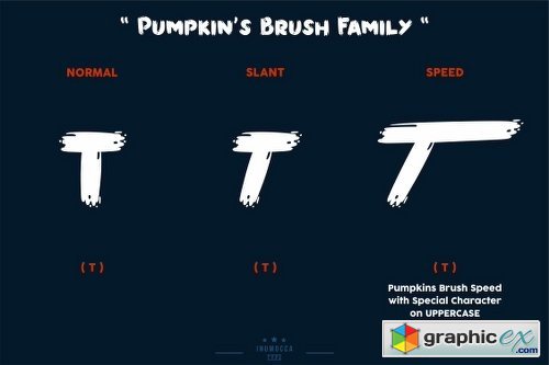 Pumpkin's Brush Font Family - 3 Fonts