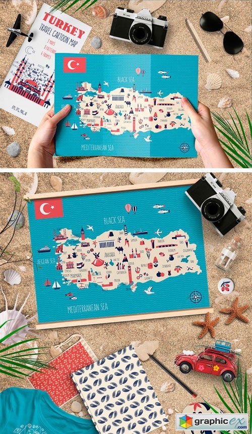 TURKEY Cartoon Map