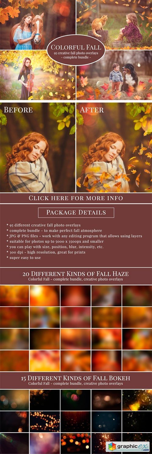 Colorful Fall Photo Overlays