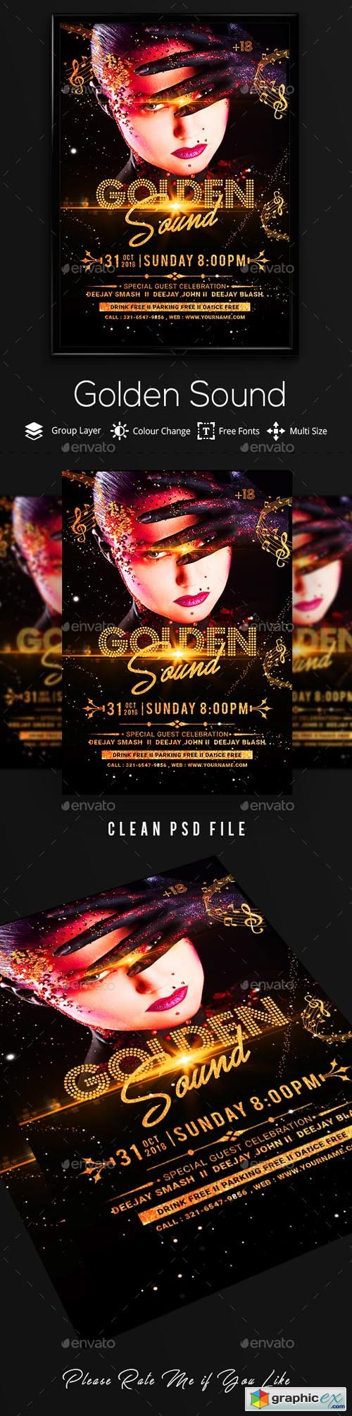 Golden Party Flyer