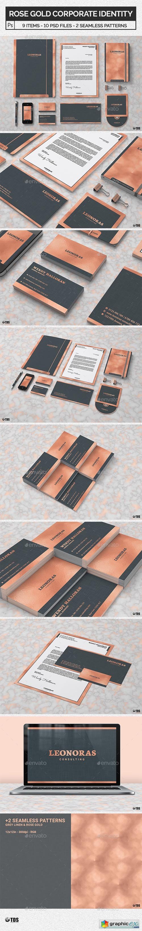 Rose Gold Corporate Identity Template