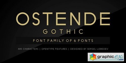 Ostende Gothic Font Family
