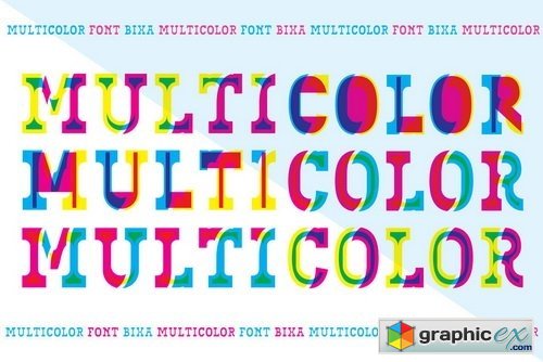 BIXA Award Winnig Multicolor Font Family