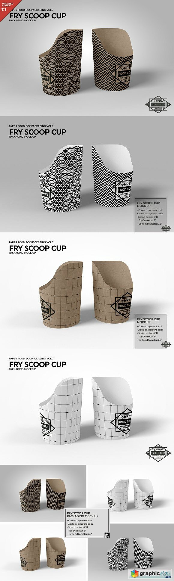 Paper Scoop Cup Packaging Mock Up