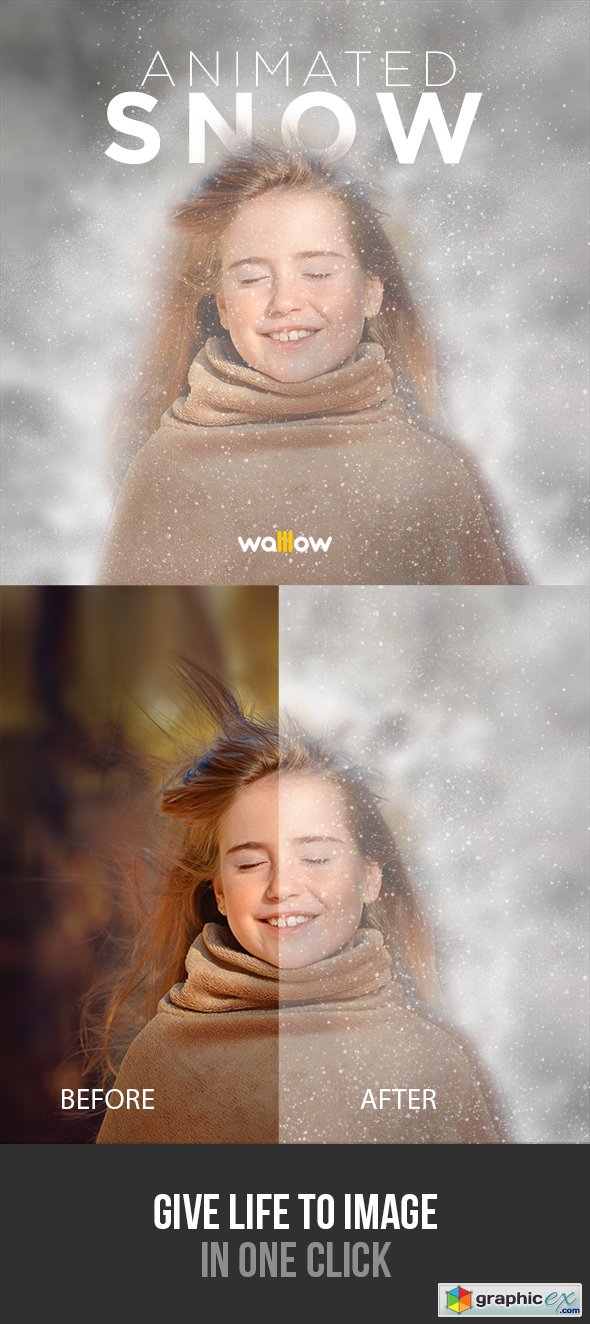Animated Snow Photoshop Action