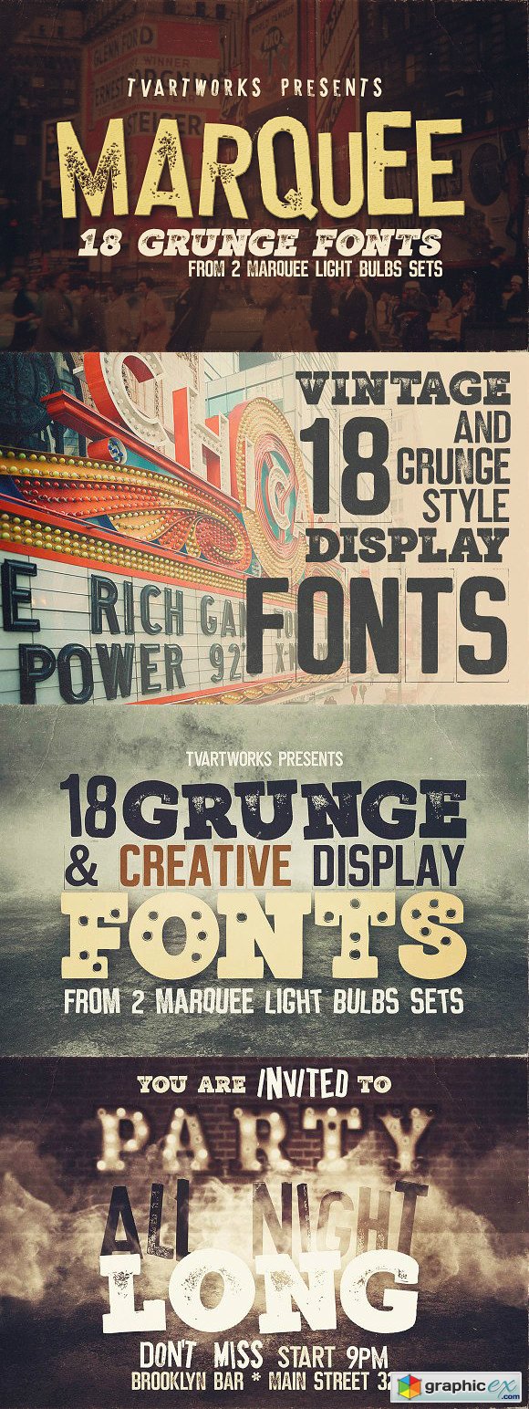 Marquee - 18 Grunge Fonts
