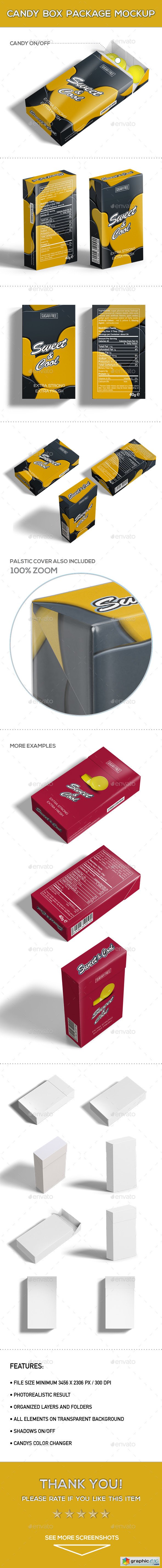 Candy Box Package Mock-Up
