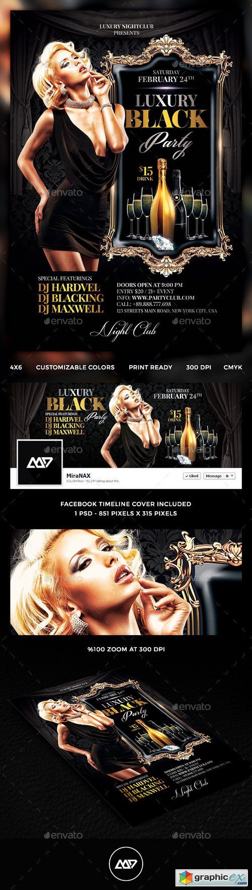 Luxury Black Party Flyer