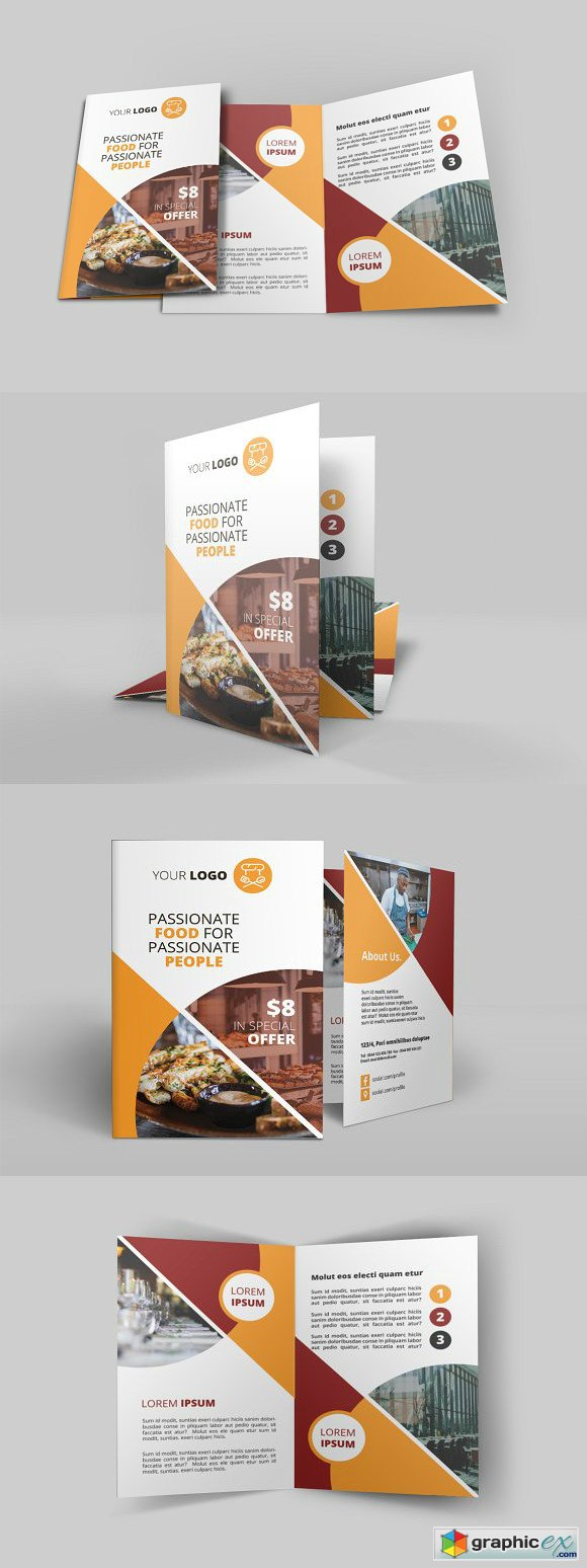 Fast Food Bi-Fold Brochure