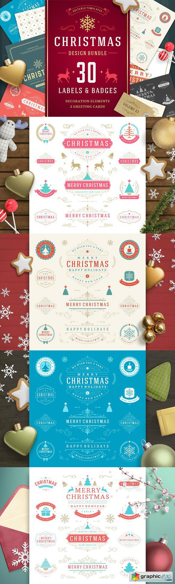 Christmas 30 labels and badges 1920723