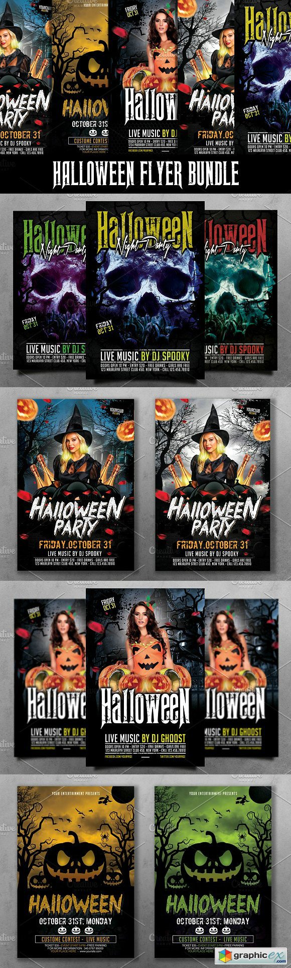 Halloween Flyer Bundle 1934090