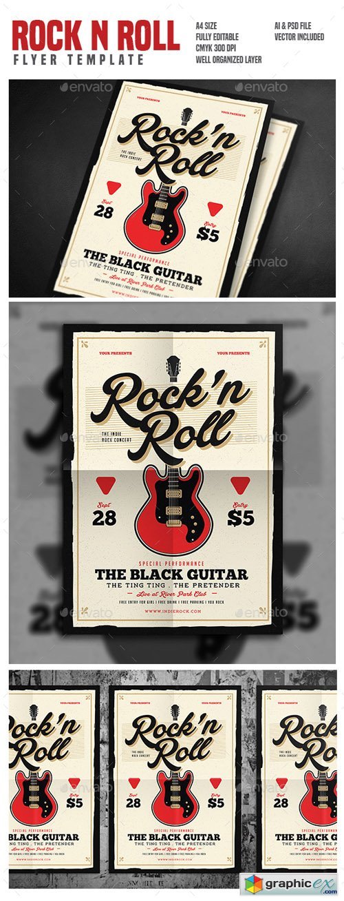 Rock n Roll Music Flyer