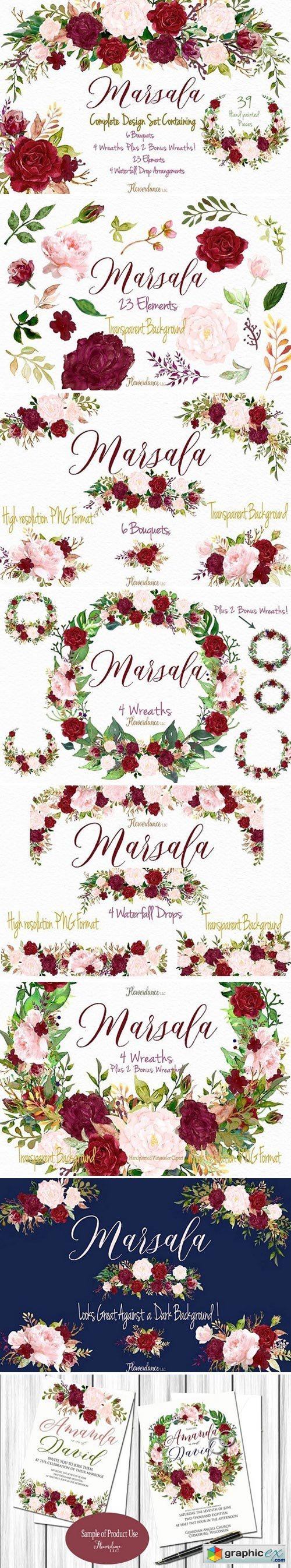 Marsala and Blush Design Collection