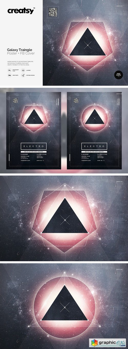 Galaxy Triangle Poster