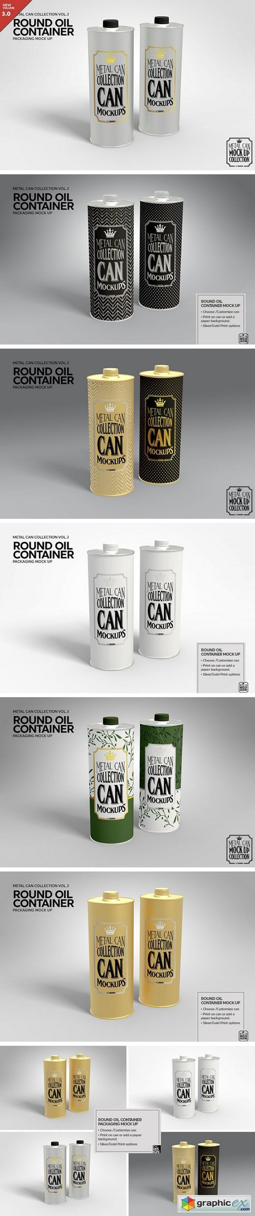 Round Oil Container Mock Up