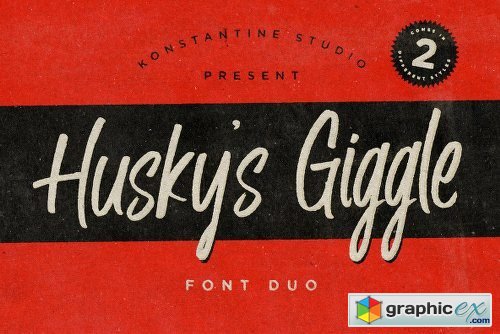 Husky Giggle Font Family - 2 Fonts