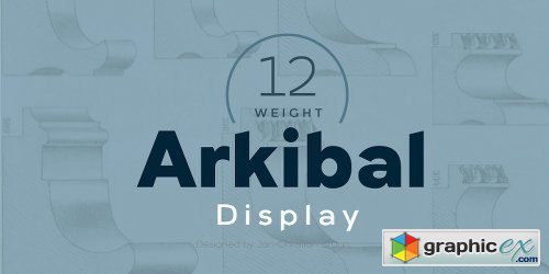 Arkibal Display Font Family - 12 Fonts