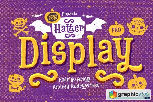 Hatter Display Pro Font Family - 12 Fonts