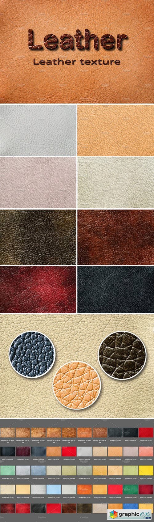 Set of leather textures