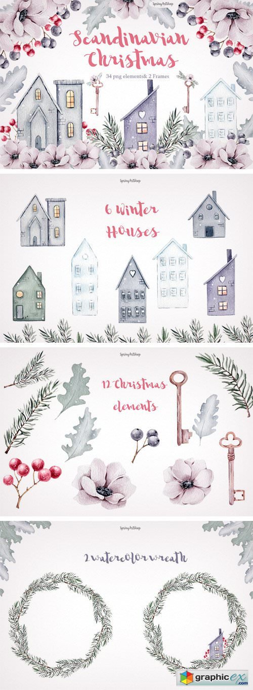 Scandinavian Christmas Clipart