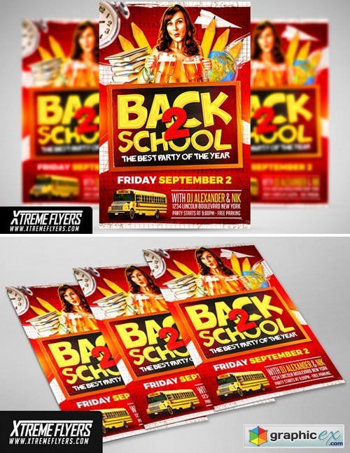 Back to School Flyer Template 1826100