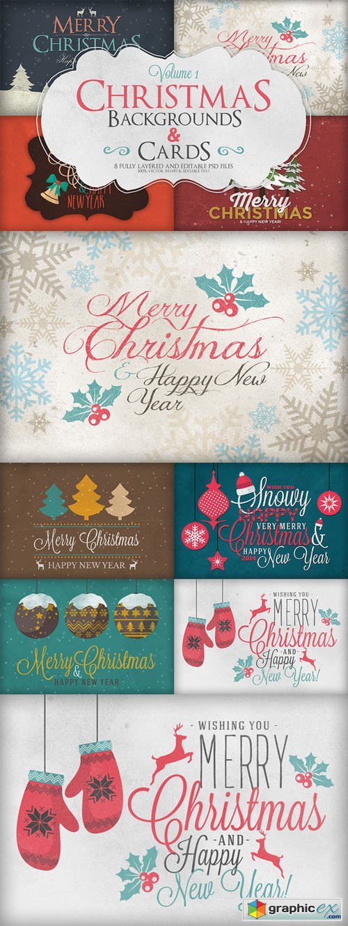 Christmas Background & Cards Vol.1