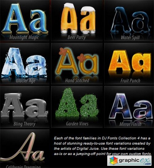 digital juice fonts collection vol 1-10 mega