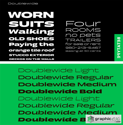 Doublewide Font Family