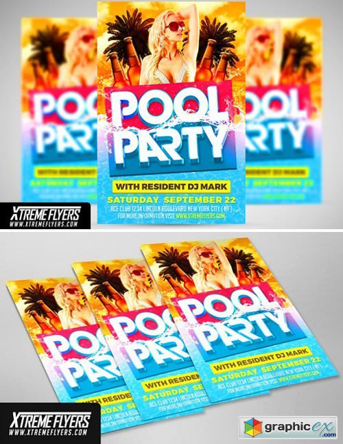 Pool Party Flyer Template 1815362