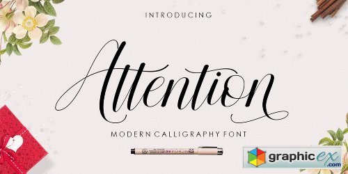 Attention Script Font Family - 2 Fonts