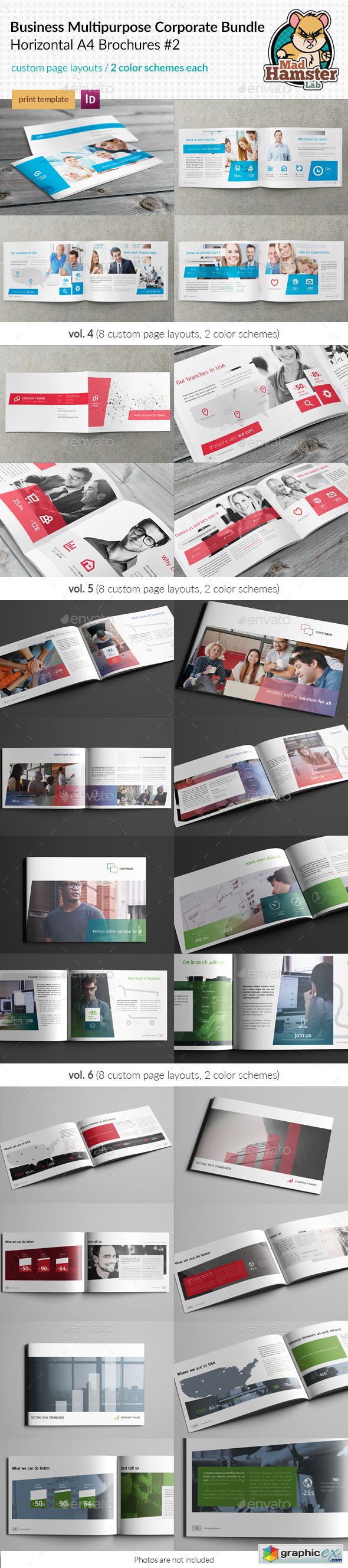 3x Business Corporate Multi-purpose A4 Brochures 2