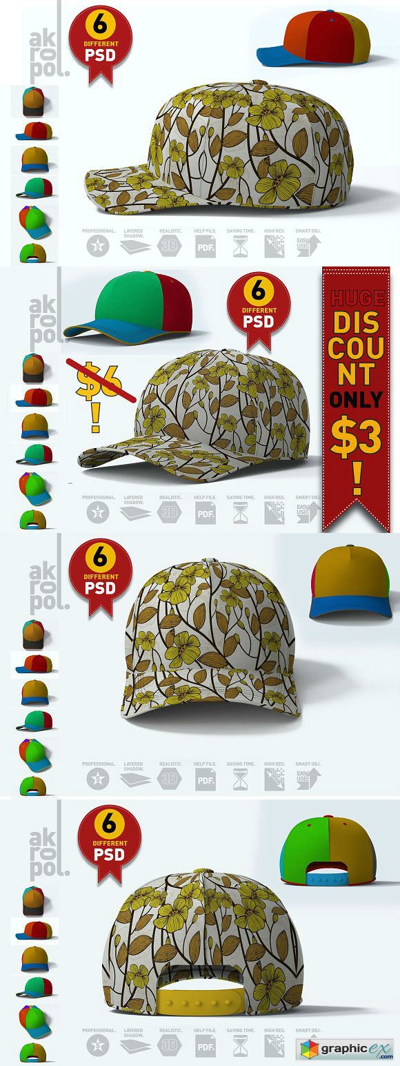 6 Cap Mock-up