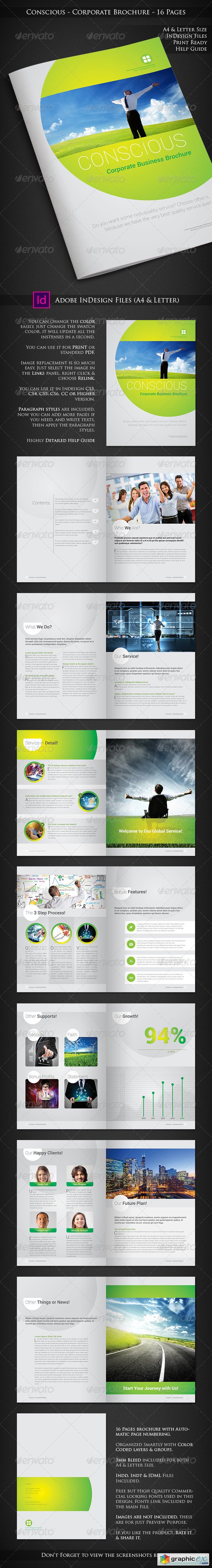 Conscious - Corporate Brochure Design - 16 Pages